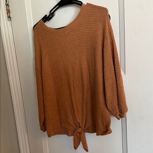 W5 Copper Waffle Knit Sweater